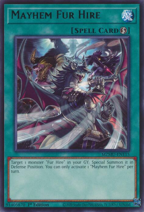 Mayhem Fur Hire [MZMU-EN115] Rare | Cracking-Singles