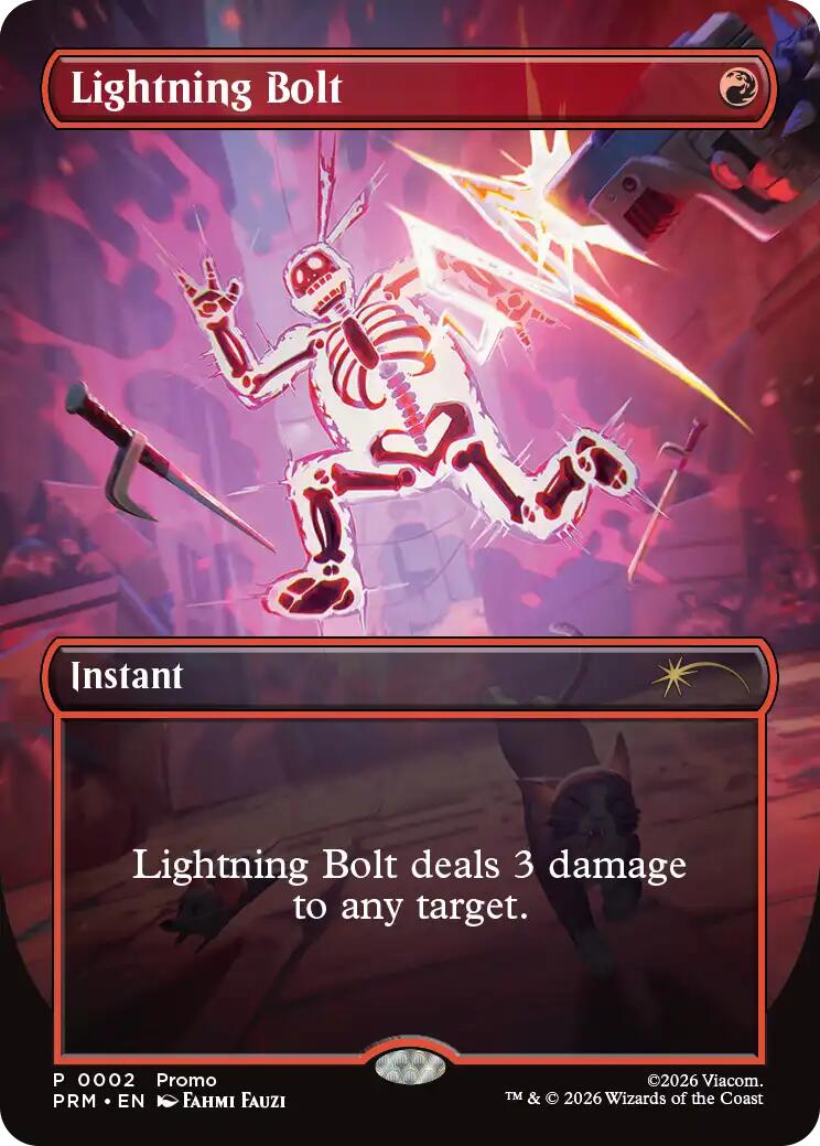 Lightning Bolt (Borderless) [Wizards Play Network 2026] | Cracking-Singles