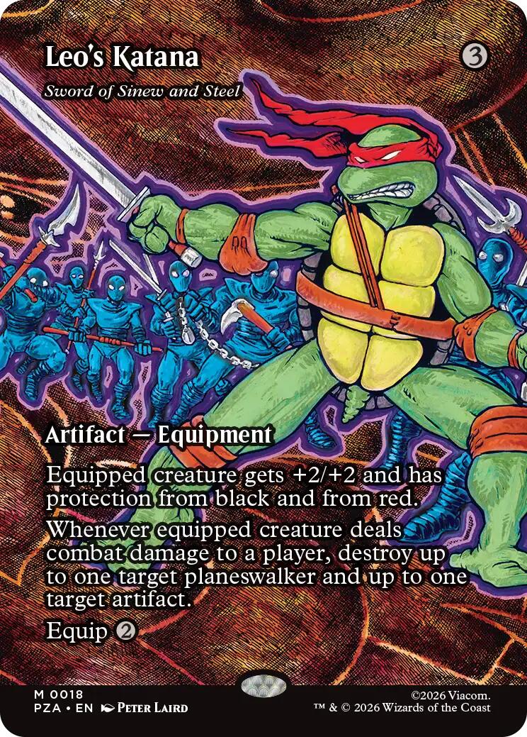 Leo's Katana - Sword of Sinew and Steel (Borderless) [Teenage Mutant Ninja Turtles Eternal-Legal] | Cracking-Singles