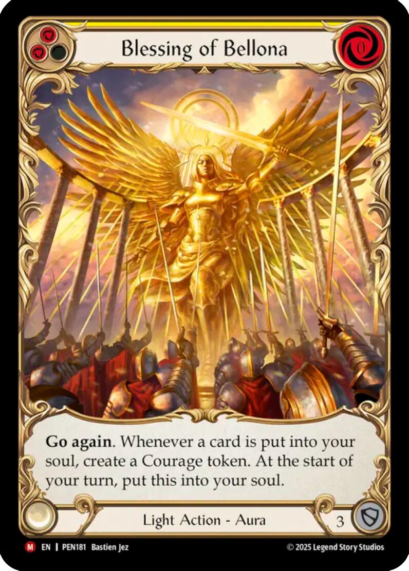 Blessing Of Bellona (Yellow) (Extended Art) [PEN181] (Compendium of Rathe)  Cold Foil | Cracking-Singles