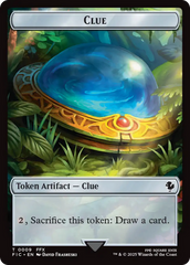 Clue // Treasure Double-Sided Token (Surge Foil) [FINAL FANTASY Commander Tokens] | Cracking-Singles