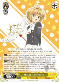 Sakura Kinomoto (CCS/WX01-009S SR) [Cardcaptor Sakura: Clear Card] | Cracking-Singles