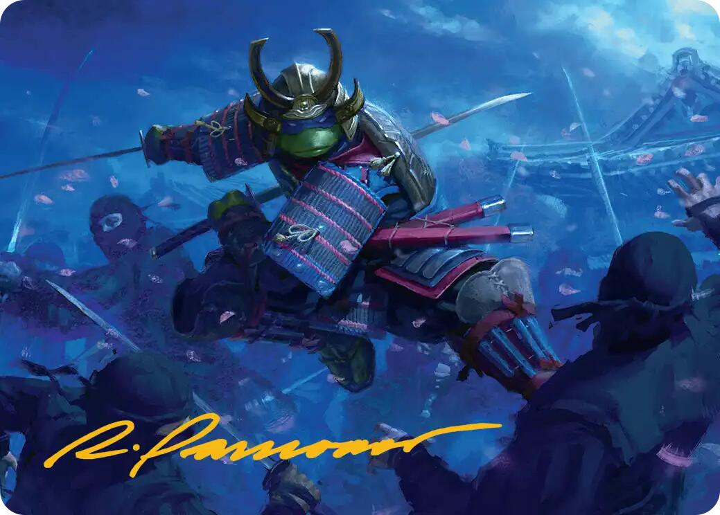 Leonardo, Sewer Samurai Art Card (1/54) (Gold-Stamped Signature) [Teenage Mutant Ninja Turtles Art Series] | Cracking-Singles