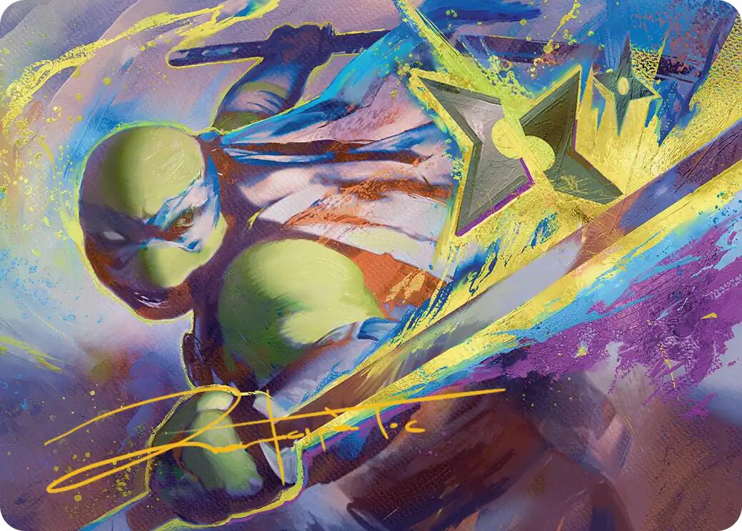 Leonardo's Technique Art Card (Gold-Stamped Signature) [Teenage Mutant Ninja Turtles Art Series] | Cracking-Singles