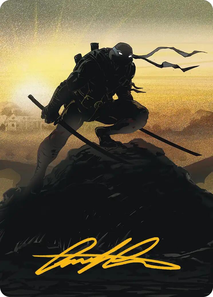 Leonardo, Sewer Samurai Art Card (20/54) (Gold-Stamped Signature) [Teenage Mutant Ninja Turtles Art Series] | Cracking-Singles