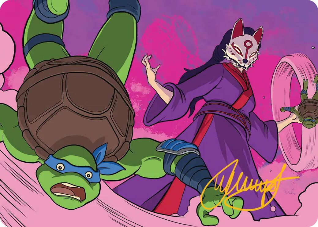 Kitsune's Technique Art Card (Gold-Stamped Signature) [Teenage Mutant Ninja Turtles Art Series] | Cracking-Singles