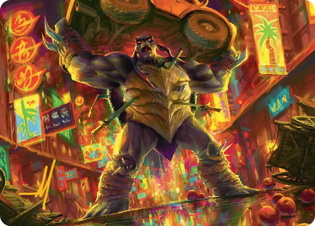 Slash, Reptile Rampager Art Card (Gold-Stamped Signature) [Teenage Mutant Ninja Turtles Art Series] | Cracking-Singles