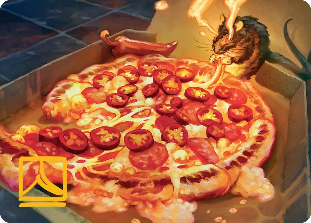 Spicy Oatmeal Pizza Art Card (Gold-Stamped Signature) [Teenage Mutant Ninja Turtles Art Series] | Cracking-Singles
