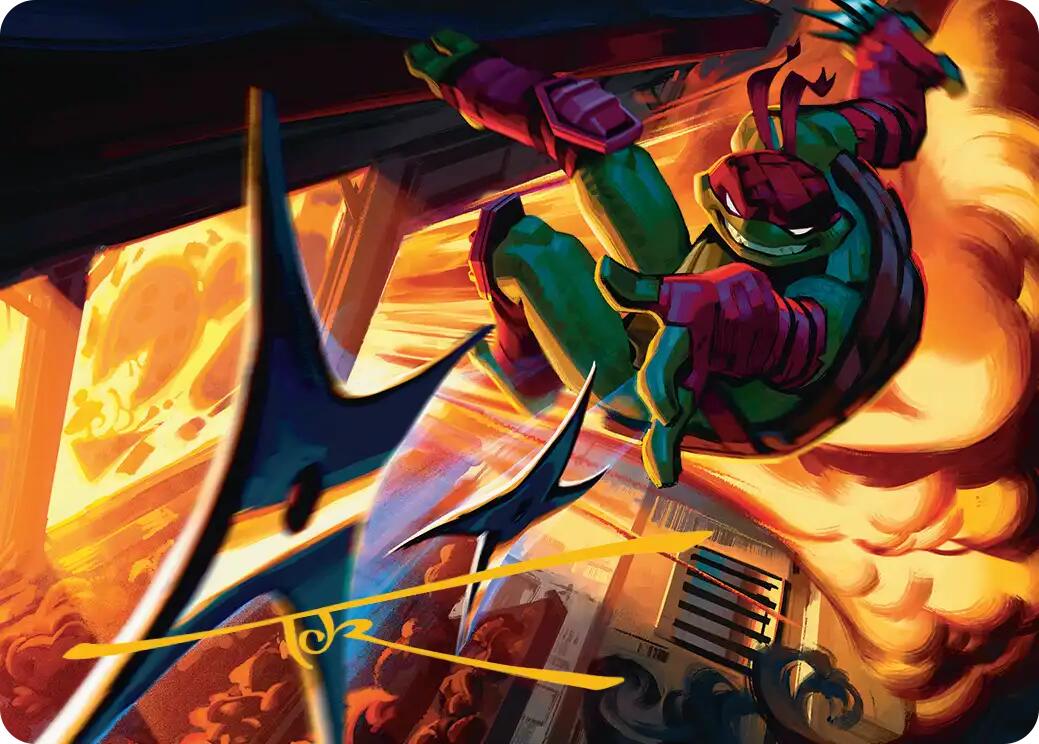 Storm of Steel Art Card (Gold-Stamped Signature) [Teenage Mutant Ninja Turtles Art Series] | Cracking-Singles