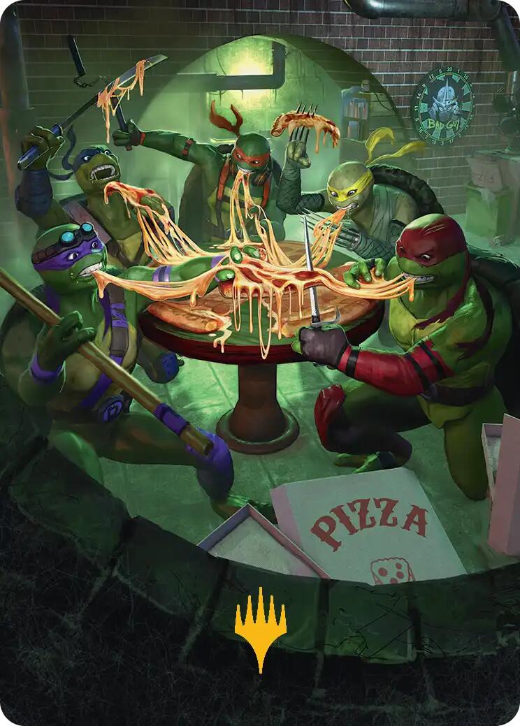 Food Chain Art Card (Gold-Stamped) [Teenage Mutant Ninja Turtles Art Series] | Cracking-Singles