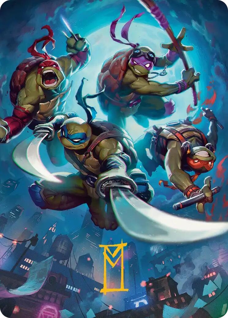 Heroes in a Half Shell Art Card (Gold-Stamped Signature) [Teenage Mutant Ninja Turtles Art Series] | Cracking-Singles
