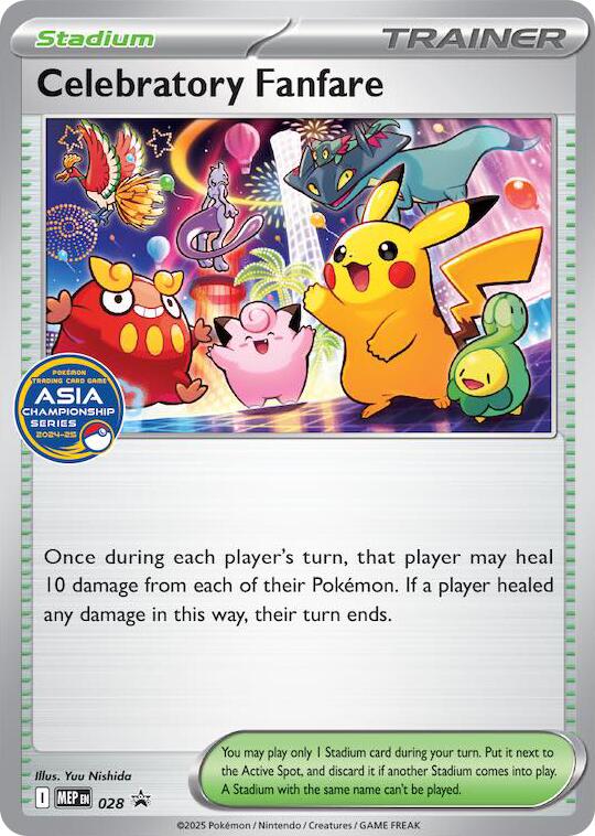 Celebratory Fanfare (028) (Asia Championship Series 24-25) [Mega Evolution Promo] | Cracking-Singles