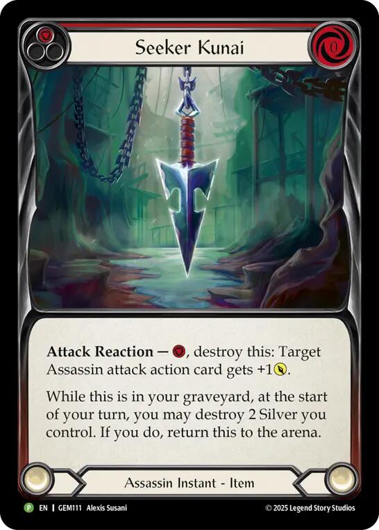 Seeker Kunai (Red) [GEM111] (GEM Pack 4)  Cold Foil | Cracking-Singles
