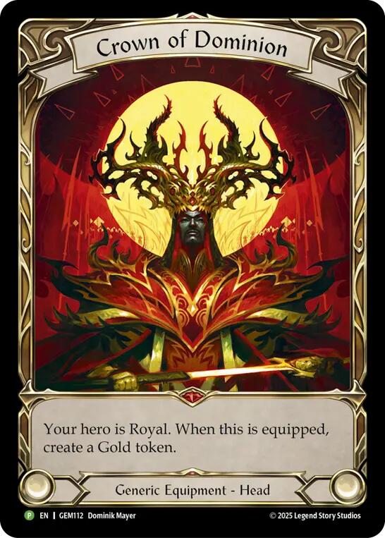 Crown of Dominion (Golden) [GEM112] (GEM Pack 4)  Rainbow Foil | Cracking-Singles