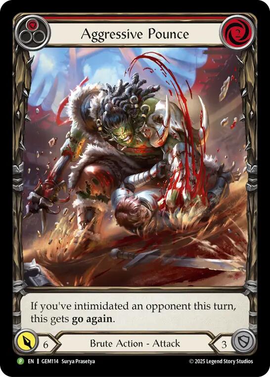 Aggressive Pounce (Red) [GEM114] (GEM Pack 4) | Cracking-Singles