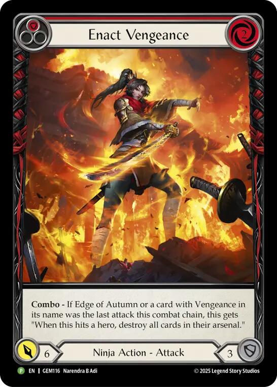 Enact Vengeance [GEM116] (GEM Pack 4)  Rainbow Foil | Cracking-Singles