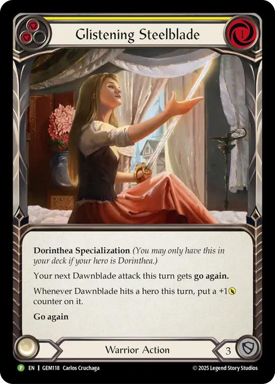 Glistening Steelblade [GEM118] (GEM Pack 4)  Rainbow Foil | Cracking-Singles