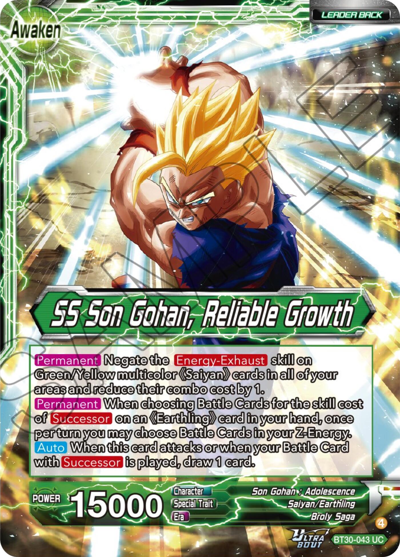Son Gohan // SS Son Gohan, Reliable Growth (BT30-043) [Three Glorious Fighters] | Cracking-Singles
