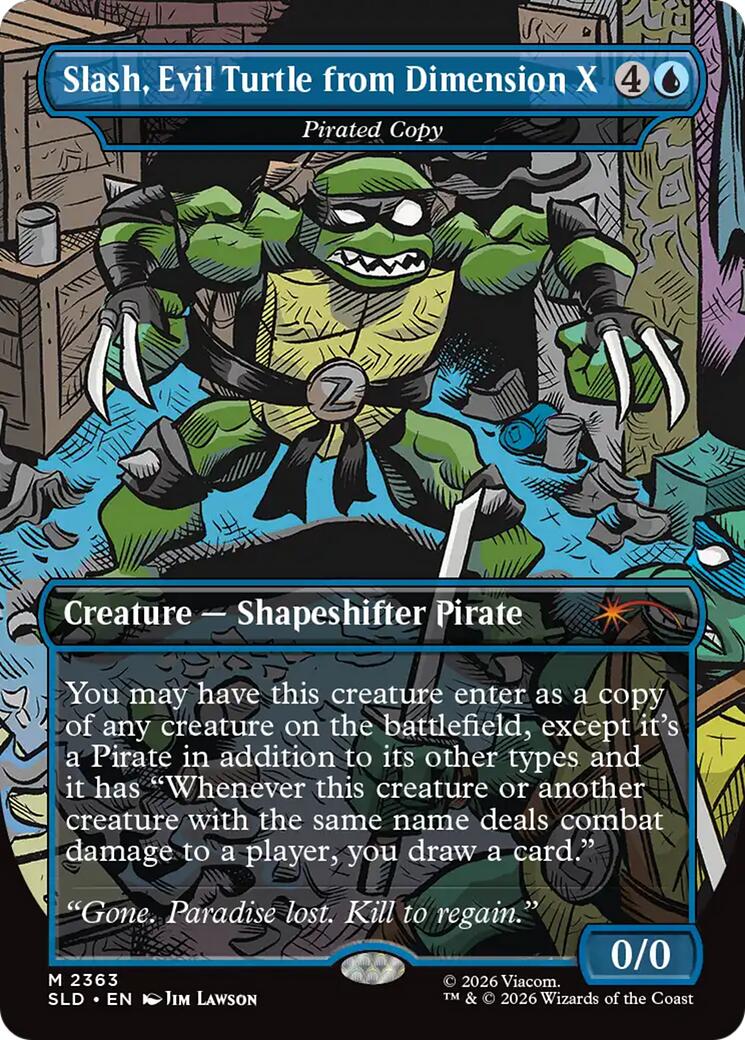 Slash, Evil Turtle from Dimension X - Pirated Copy [Secret Lair Drop Series] | Cracking-Singles