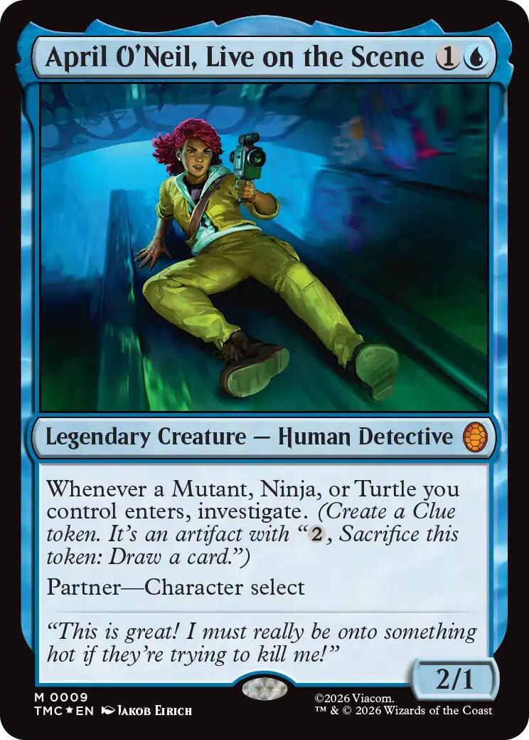 April O'Neil, Live on the Scene (Surge Foil) [Teenage Mutant Ninja Turtles Commander] | Cracking-Singles