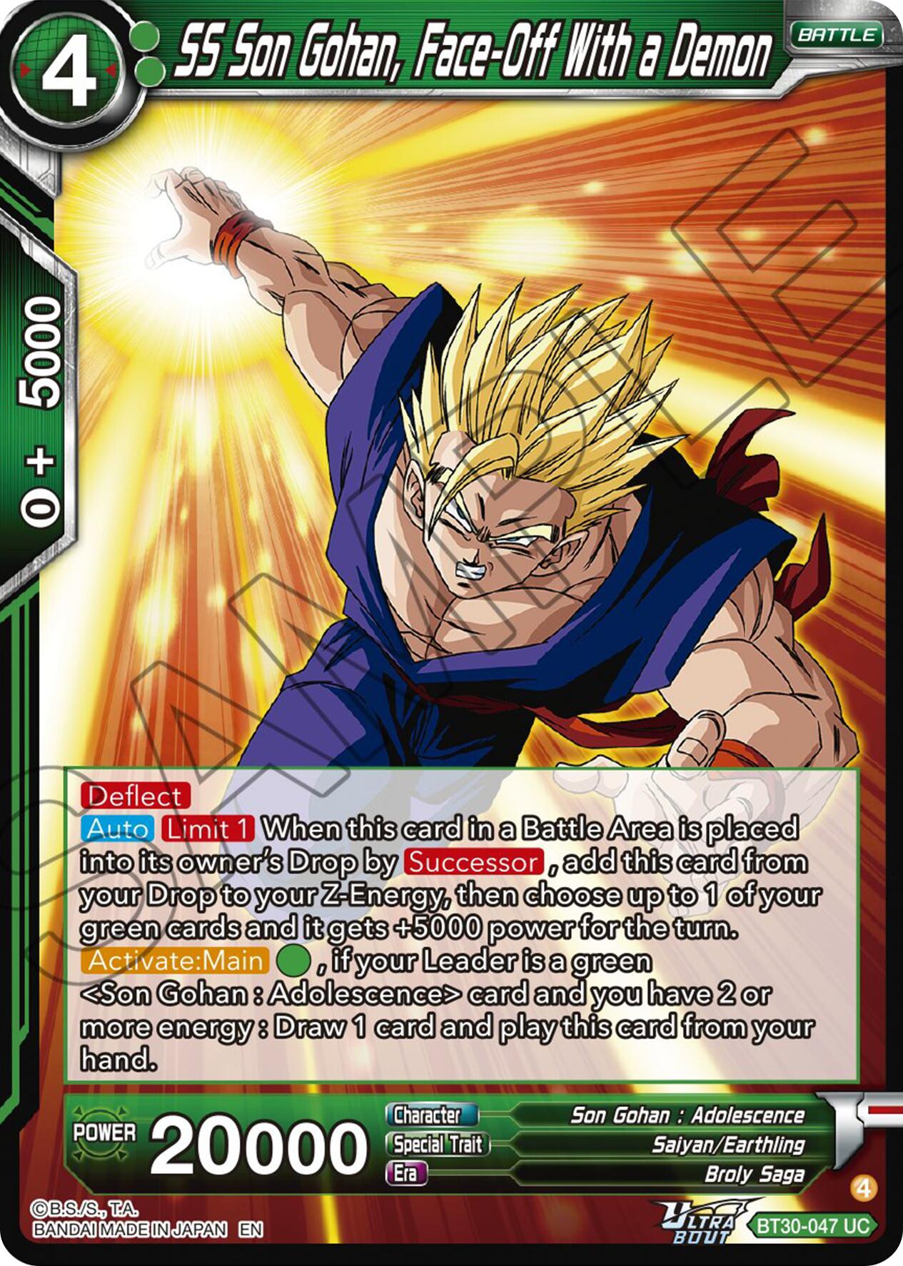 SS Son Gohan, Face-Off With a Demon (BT30-047) [Three Glorious Fighters] | Cracking-Singles