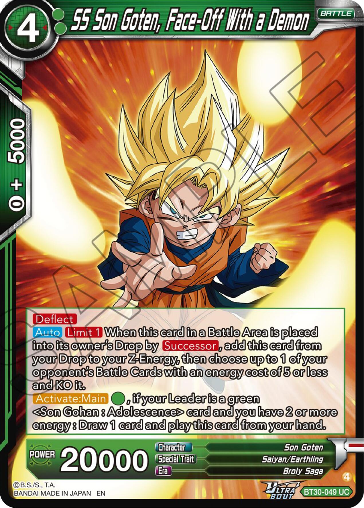 SS Son Goten, Face-Off With a Demon (BT30-049) [Three Glorious Fighters] | Cracking-Singles