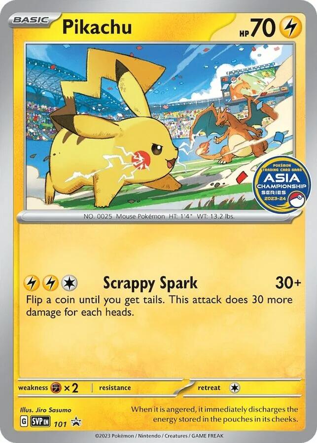 Pikachu (101) (Asia Championship Series 23-24) [Scarlet & Violet: Black Star Promos] | Cracking-Singles