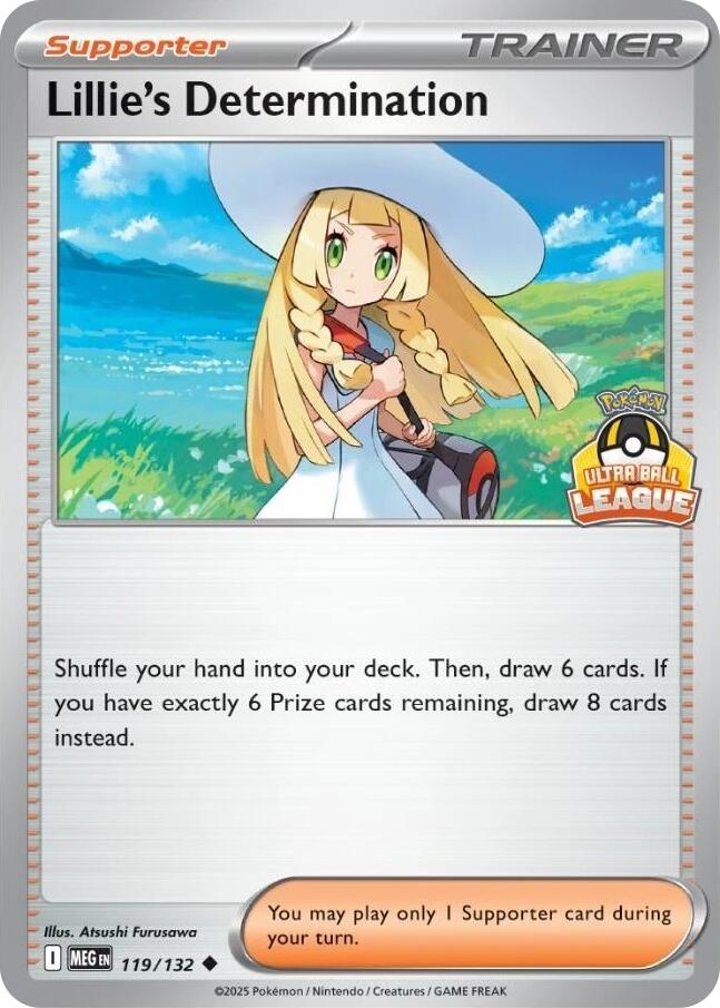 Lillie's Determination (119/132) (Ultra Ball League) [League & Championship Cards] | Cracking-Singles