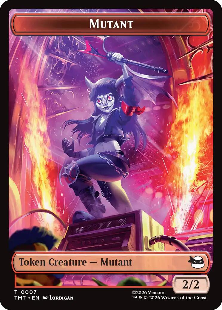Mutant // Ninja Turtle Spirit Double-Sided Token [Teenage Mutant Ninja Turtles Tokens] | Cracking-Singles