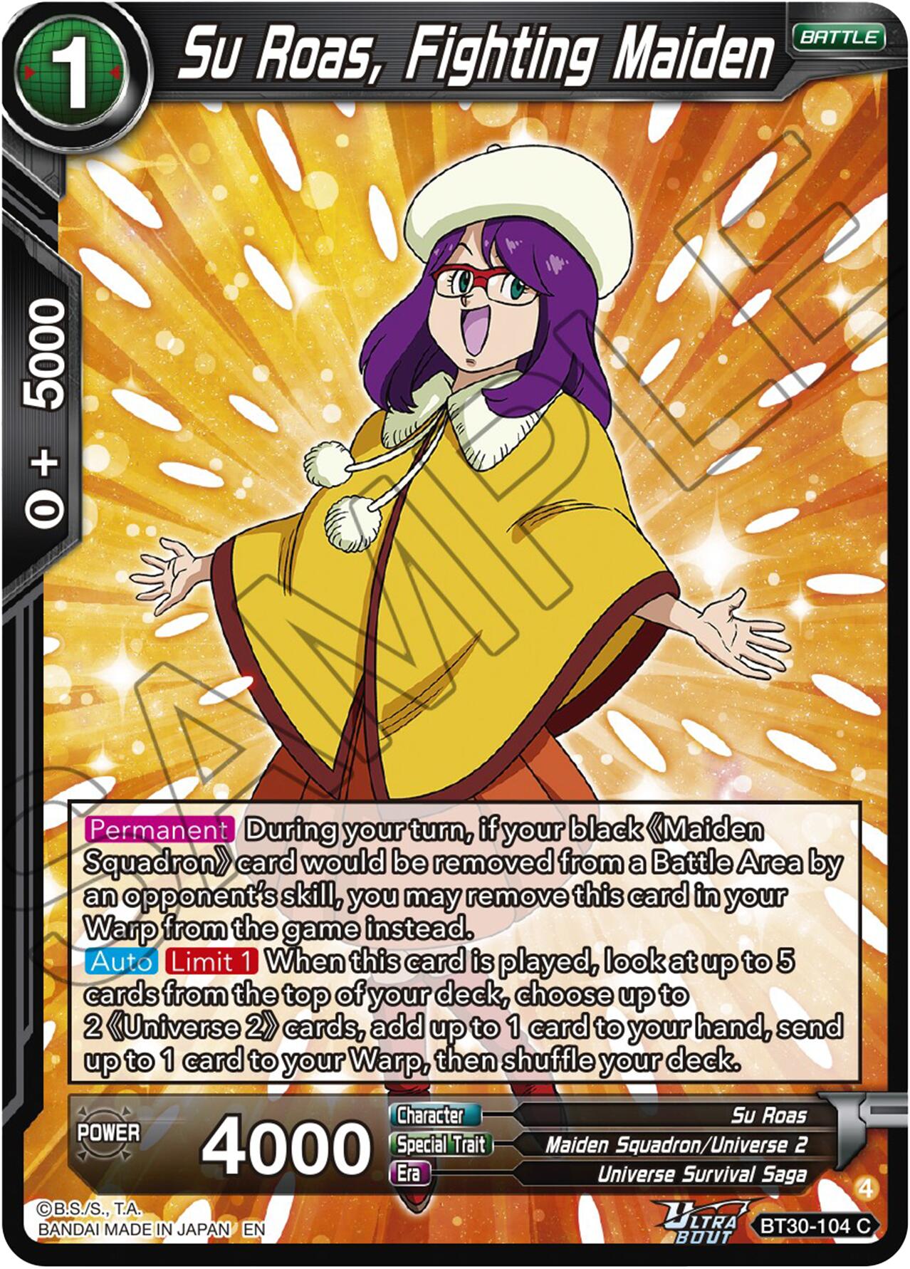 Su Roas, Fighting Maiden (BT30-104) [Three Glorious Fighters] | Cracking-Singles