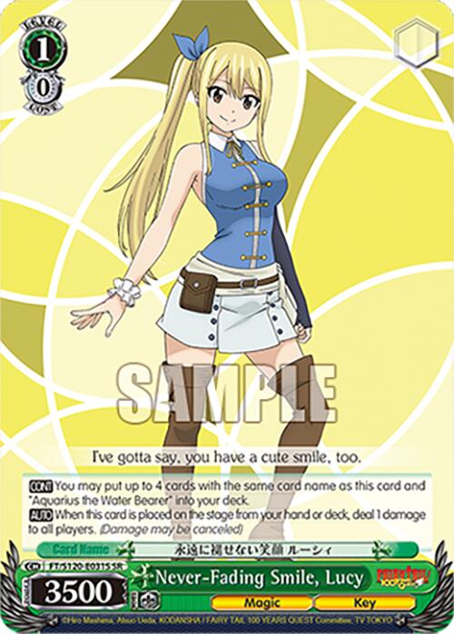 Never-Fading Smile, Lucy (FT/S120-E031S SR) [FAIRY TAIL 100 YEARS QUEST] | Cracking-Singles