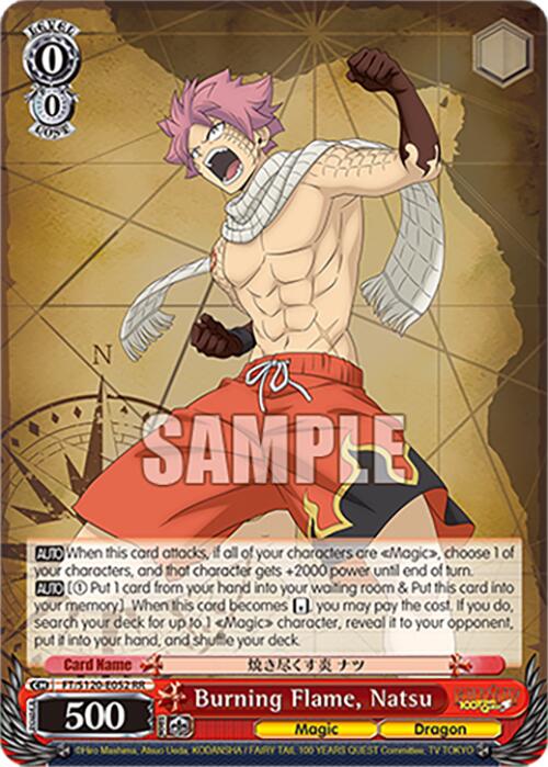 Burning Flame, Natsu (FT/S120-E052 RR) [FAIRY TAIL 100 YEARS QUEST] | Cracking-Singles