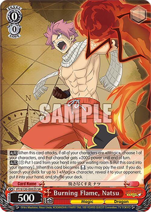 Burning Flame, Natsu (FT/S120-E052S SR) [FAIRY TAIL 100 YEARS QUEST] | Cracking-Singles