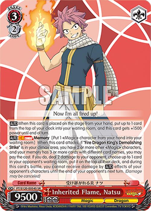 Inherited Flame, Natsu (FT/S120-E054S SR) [FAIRY TAIL 100 YEARS QUEST] | Cracking-Singles