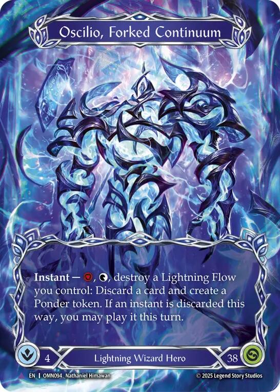 Oscilio, Forked Continuum (Marvel) [OMN094] (Omens of the Third Age)  Cold Foil | Cracking-Singles