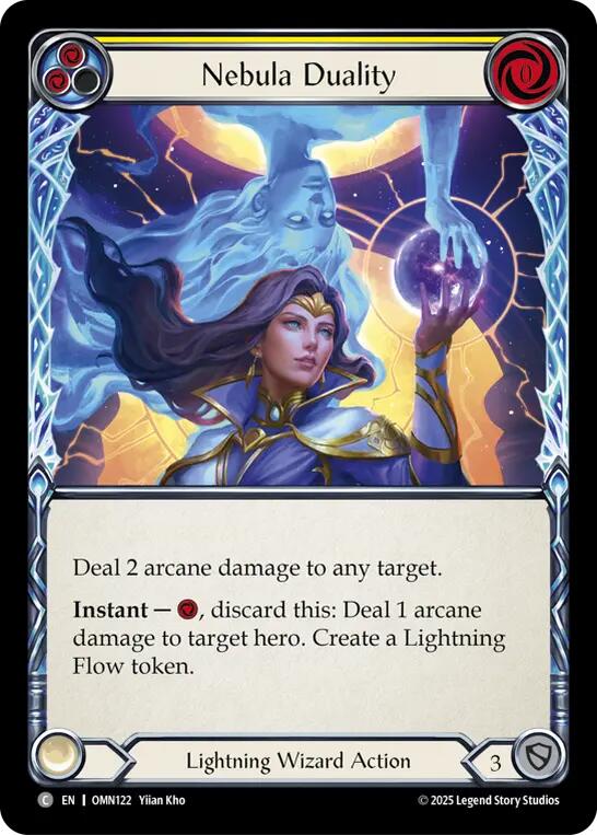 Nebula Duality (Yellow) [OMN122] (Omens of the Third Age)  Rainbow Foil | Cracking-Singles