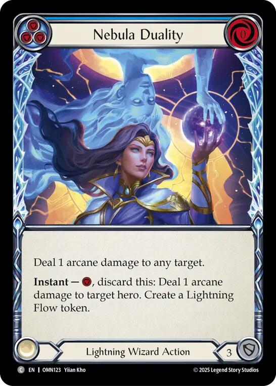 Nebula Duality (Blue) [OMN123] (Omens of the Third Age)  Rainbow Foil | Cracking-Singles