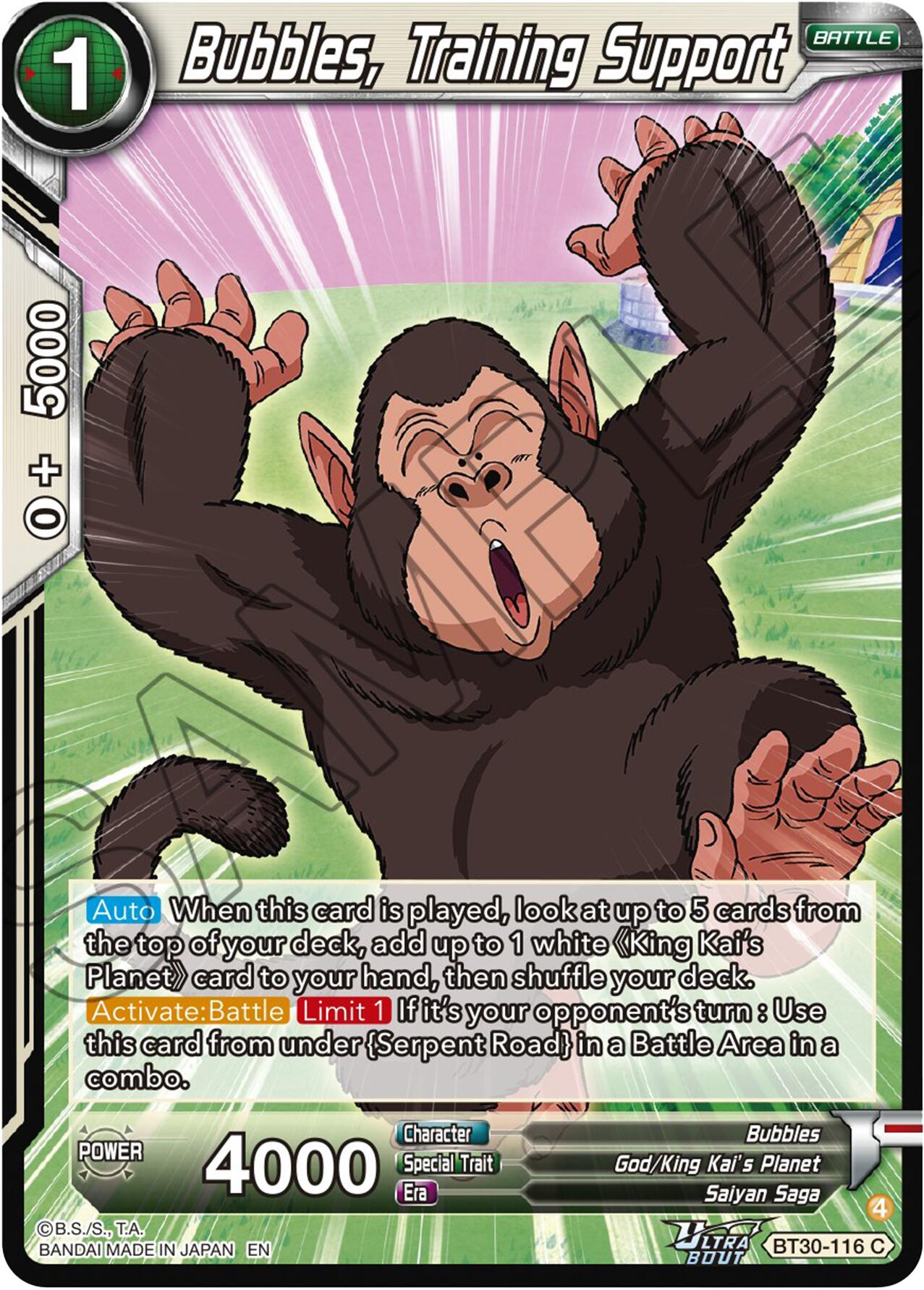 Bubbles, Training Support (BT30-116) [Three Glorious Fighters] | Cracking-Singles