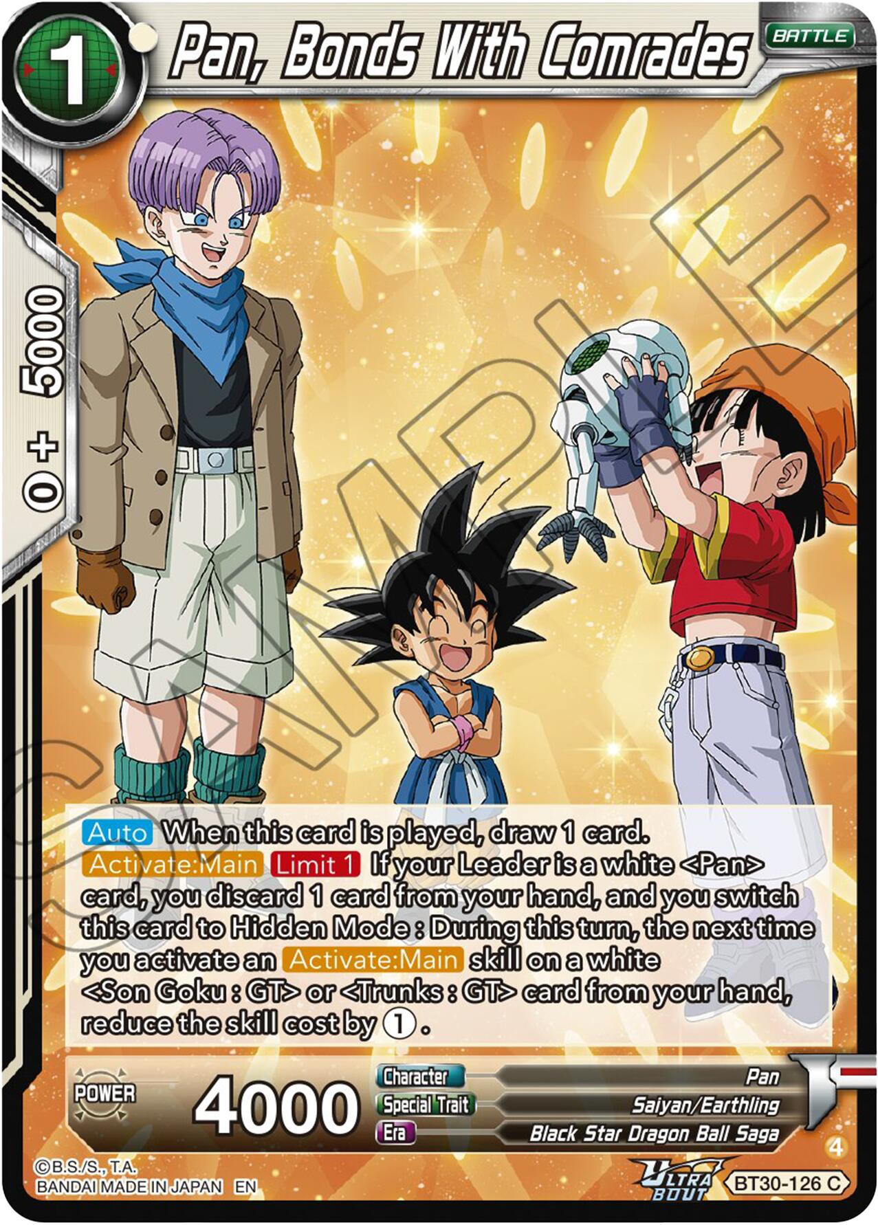 Pan, Bonds With Comrades (BT30-126) [Three Glorious Fighters] | Cracking-Singles