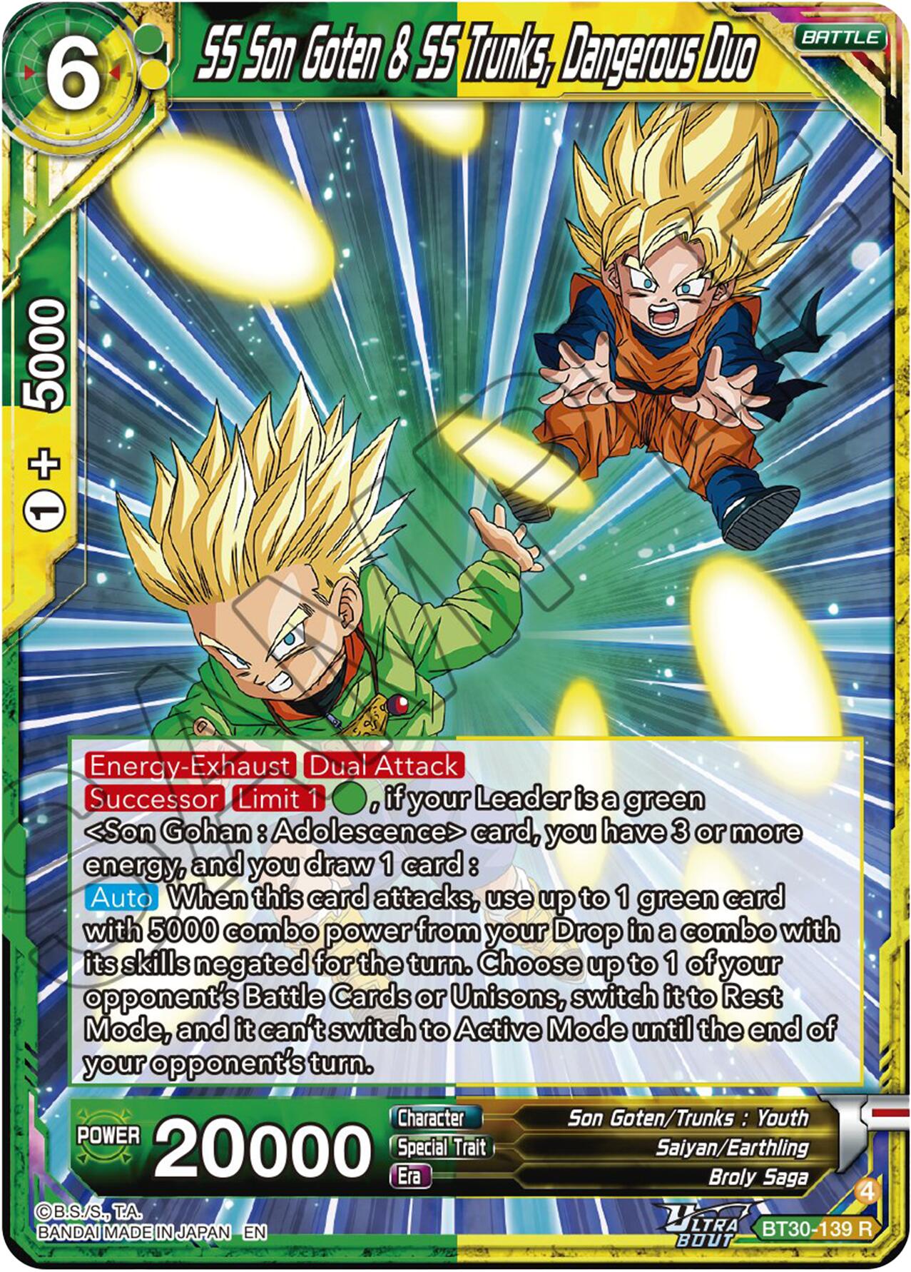 SS Son Goten & SS Trunks, Drangerous Duo (BT30-139) [Three Glorious Fighters] | Cracking-Singles