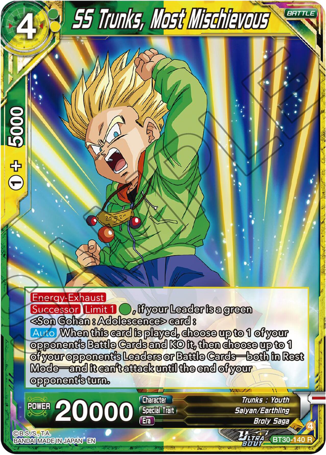SS Trunks, Most Mischievous (BT30-140) [Three Glorious Fighters] | Cracking-Singles
