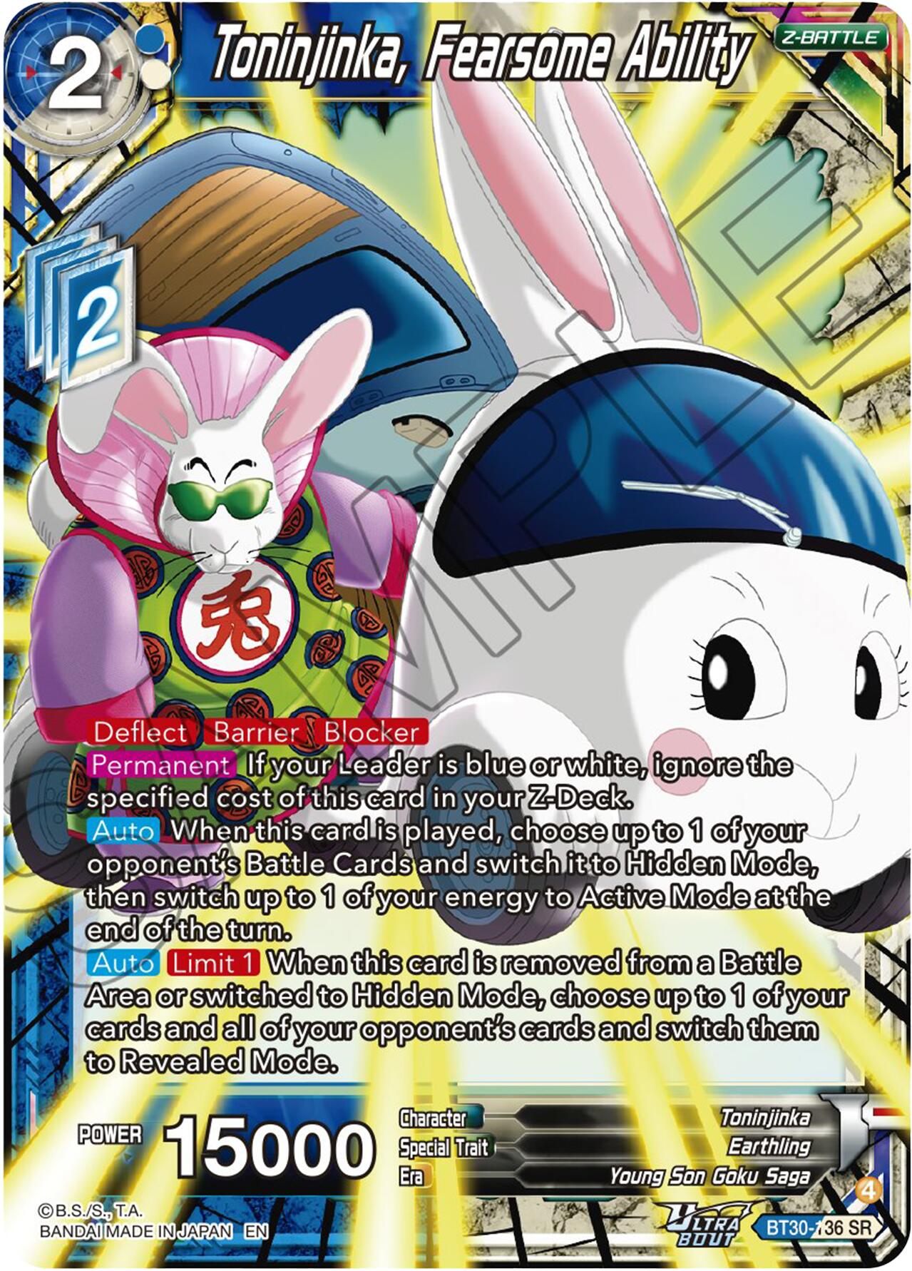 Toninjinka, Fearsone Ability (BT30-136) [Three Glorious Fighters] | Cracking-Singles