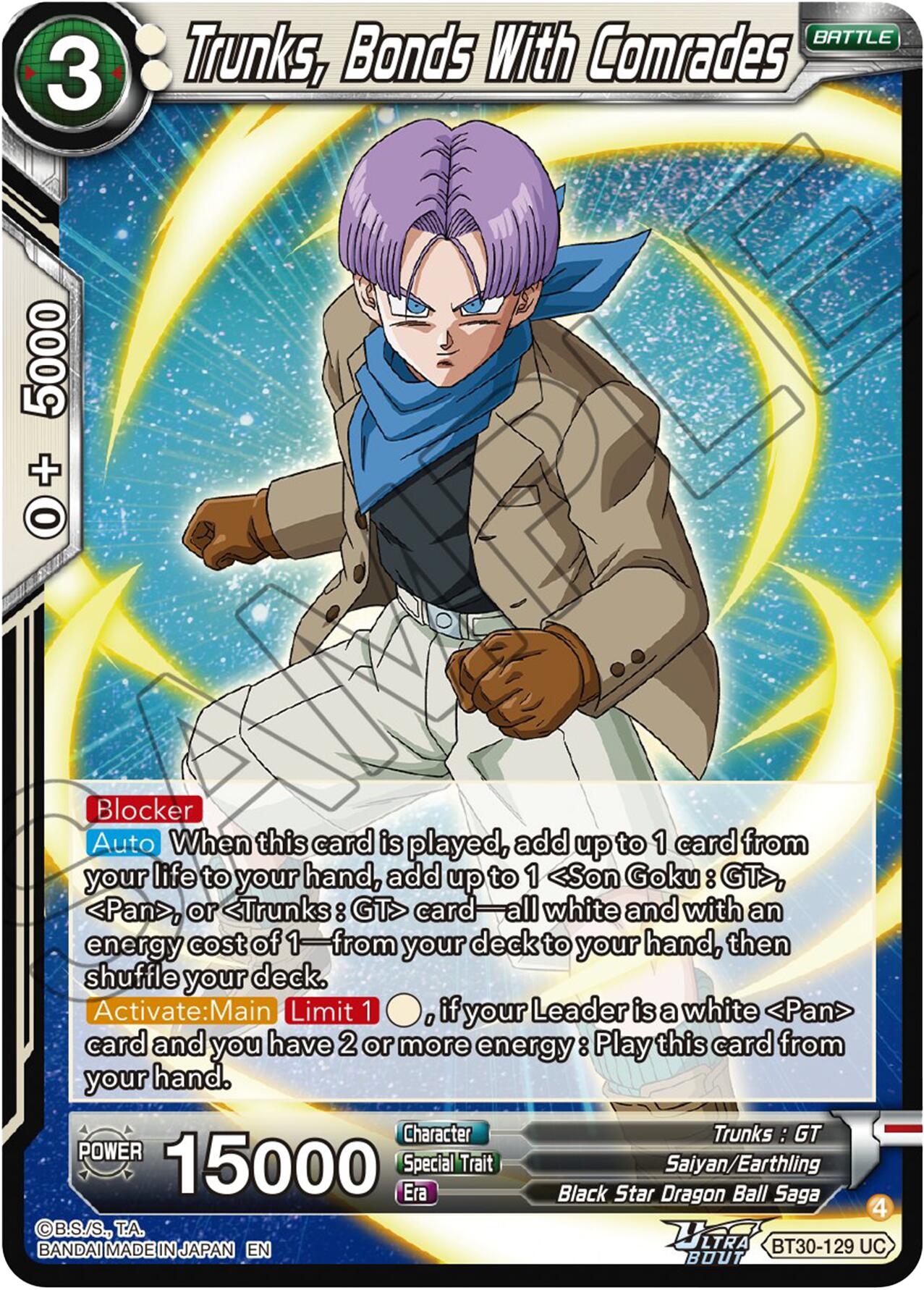 Trunks, Bonds With Comrades (BT30-129) [Three Glorious Fighters] | Cracking-Singles
