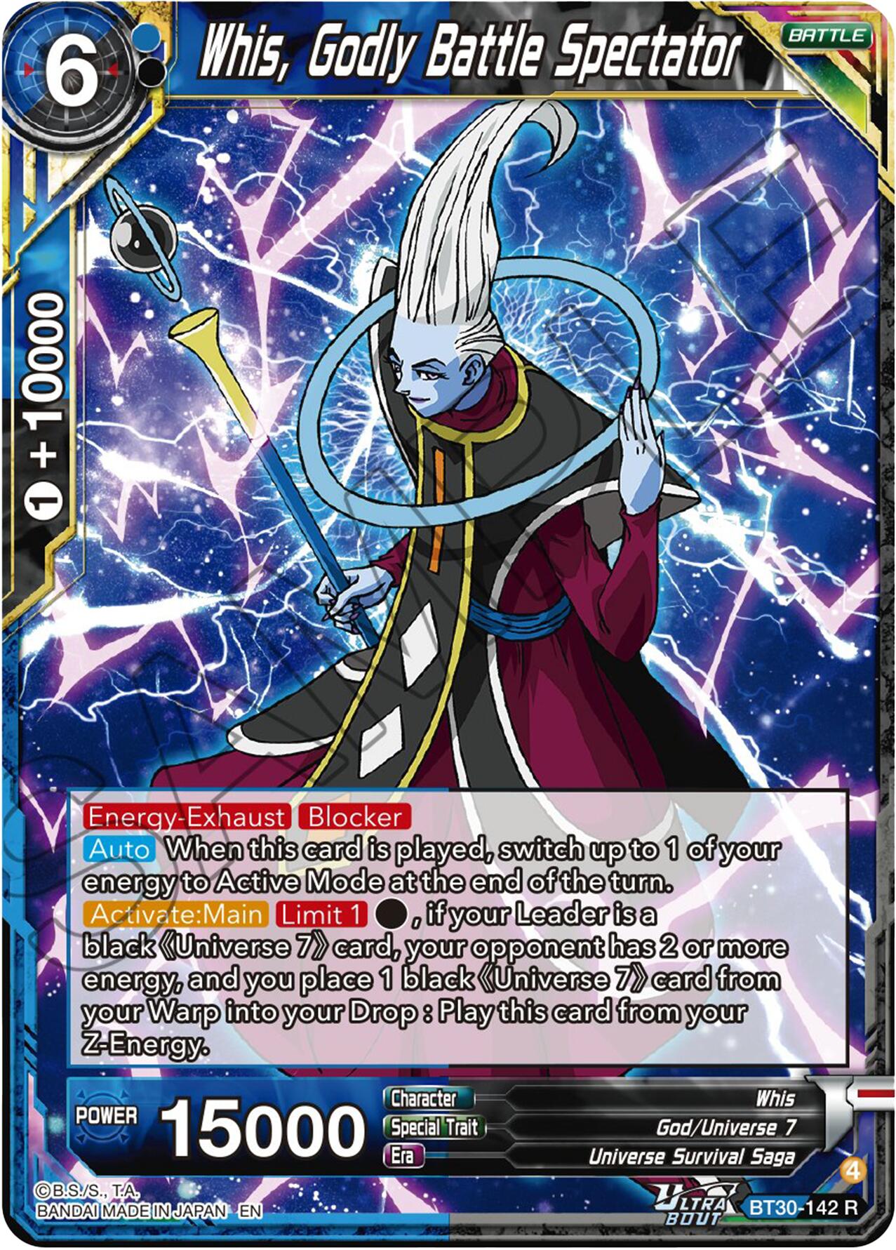 Whis, Godly Battle Spectator (BT30-142) [Three Glorious Fighters] | Cracking-Singles