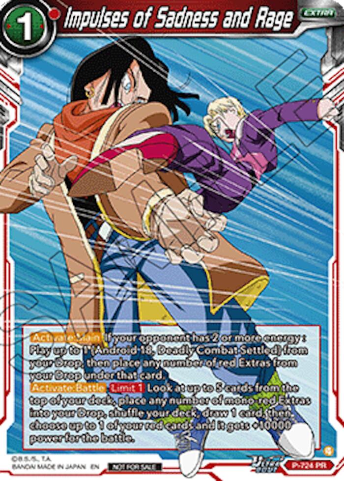 Impulses of Sadness and Rage (Ultra-Bout Series Tournament Pack Vol.2) (P-724) [Tournament Promotion Cards] | Cracking-Singles