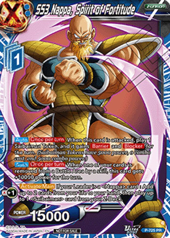 SS3 Nappa, Spirit of Fortitude (Ultra-Bout Series Tournament Pack Vol.2) (P-725) [Tournament Promotion Cards] | Cracking-Singles