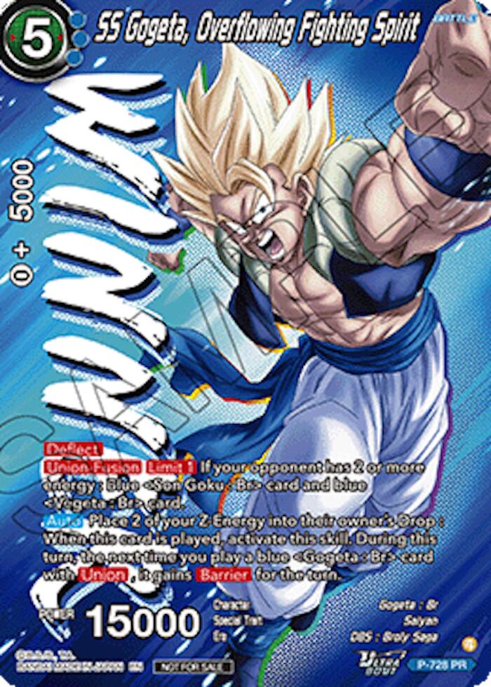 SS Gogeta, Overflowing Fighting Spirit (Ultra-Bout Series Tournament Pack Vol.2) (Winner) (P-728) [Tournament Promotion Cards] | Cracking-Singles