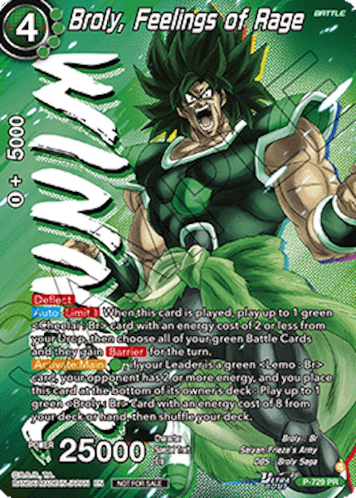 Broly, Feelings of Rage (Ultra-Bout Series Tournament Pack Vol.2) (Winner) (P-729) [Tournament Promotion Cards] | Cracking-Singles