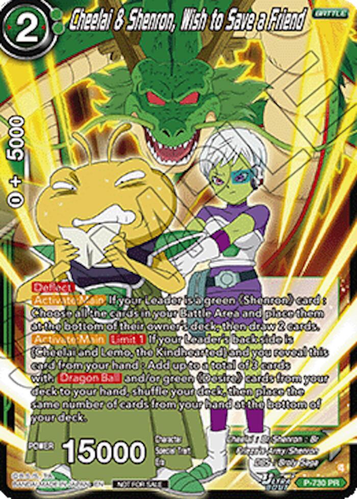 Cheelai & Shenron, Wish to Save a Friend (Ultra-Bout Series Tournament Pack Vol.2) (P-730) [Tournament Promotion Cards] | Cracking-Singles