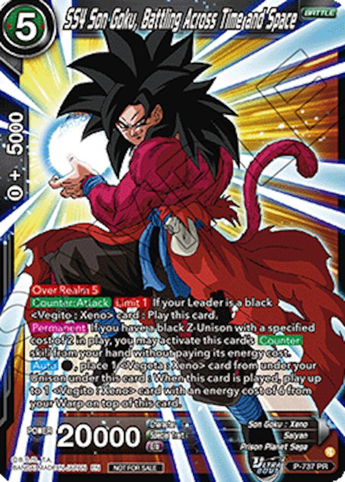 SS4 Son Goku, Battling Across Time and Space (Ultra-Bout Series Tournament Pack Vol.2) (P-737) [Tournament Promotion Cards] | Cracking-Singles